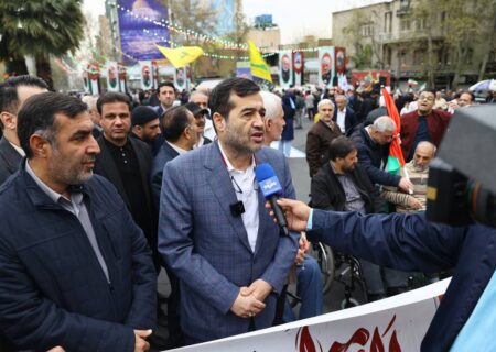 حضور جامعه ورزش و وزیر ورزش و جوانان در راهپیمایی دشمن‌شکن روز جهانی قدس