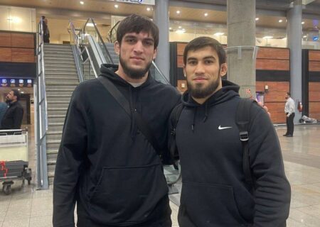 شامیل ممدوف و ابراگیم کادیف در تهران؛ دیدار اتفاقی روس‌ها با ملی‌پوشان در فرودگاه!